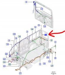 Ford OE 3C1T-18C394-FC ЖГУТ ПРОВОДІВ ЗАДНІХ ДВЕРЕЙ ЛІВИЙ FORD TRANSIT 2000-06 р.в