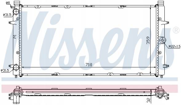 Nissens 65273A Радіатор, система охолодження двигуна nissens 65273a