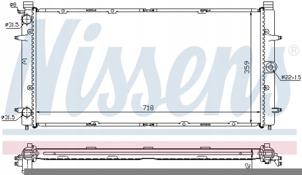 Nissens 65273A Радіатор, система охолодження двигуна nissens 65273a