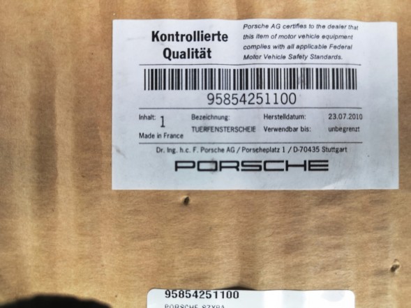 Porsche OE СКЛО ДВЕРІ ЛІВЕ ПЕРЕДНЄ PORSCHE CAYENNE 958 2010-2017 / 95854251100