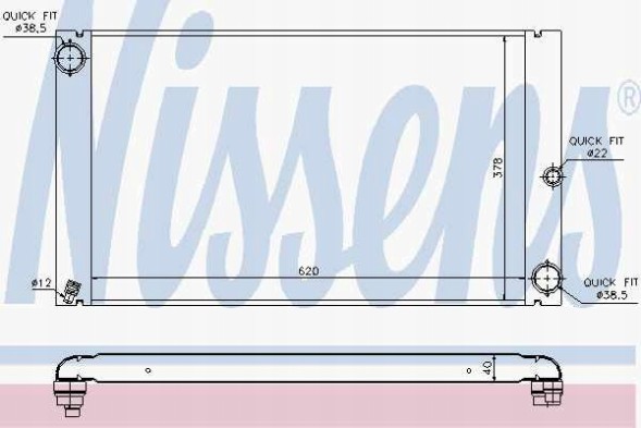 Nissens 60762 Охолоджувач двигуна nissens