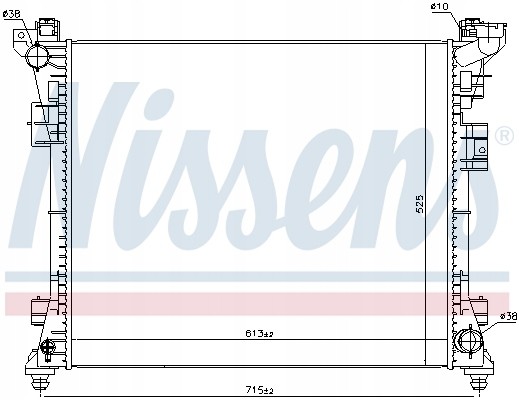 Nissens 61034 Радіатор, система охолодження двигуна nissens 61034