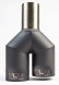 WLM Customs WLM-BLK2x80 Подвійний вихлопний наконечник WLM Black Y-PIPE 2x80 мм