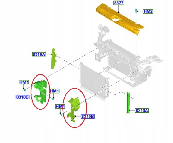 Ford OE FR3B-8103-CH Ліве повітряне кермо mustang 2015- ford 5339452 _ fr3b-8103-ch