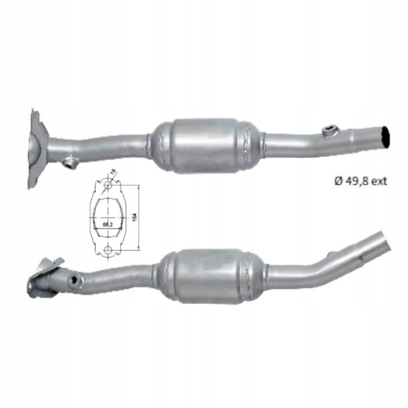 AS 30227 Каталізатор - renault лагуна iii 2.0 16в