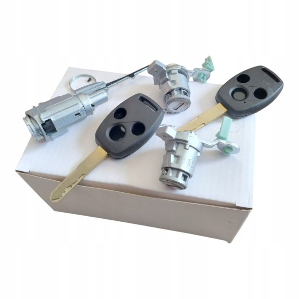 Polcar STACYJKA 2 WKŁADKI ZAMKI DRZWI KOMPLET ZESTAW ZAMKÓW POD 1 KLUCZ 2 KLUCZYKI 3 NA PRZYCISKI HONDA CR-V II CRV 2 RD 2002- 2003 2004 2005 2006 2007 2008 СТАЦІОНЕР 2 ВСТАВКИ ДВЕРНОГО ЗАМКА КОМПЛЕКТ ЗАМКІВ HONDA CR-V II 2 RD 2002-2008