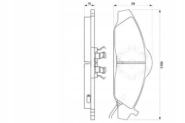 Bosch BOS0 986 424 551/RS1 Комплект гальмівних колодок bosch 4813005100 57241