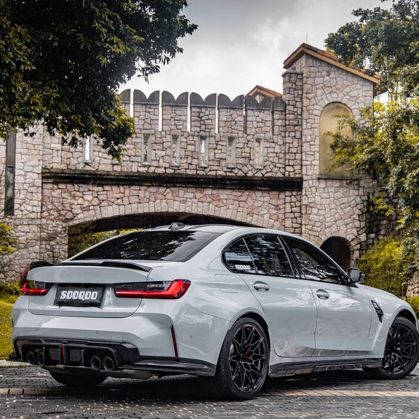 Китай T-322SQ Карбонові накладки на молдинги під пороги для BMW M3 G80/G81 в стилі SOOQOO