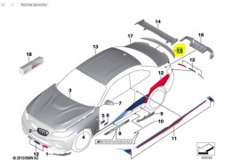 Mercedes-Benz OE 2334541 Спойлер кришки елерона BMW F22 F87 M2 CARBON