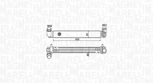 MAGNETI MARELLI 351319204730 Охолоджувач повітря інтеркулер 351319204730