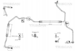 Triscan 8516 28008 Шланговий шнур системи гідропідсилювача 8516 28008 triscan