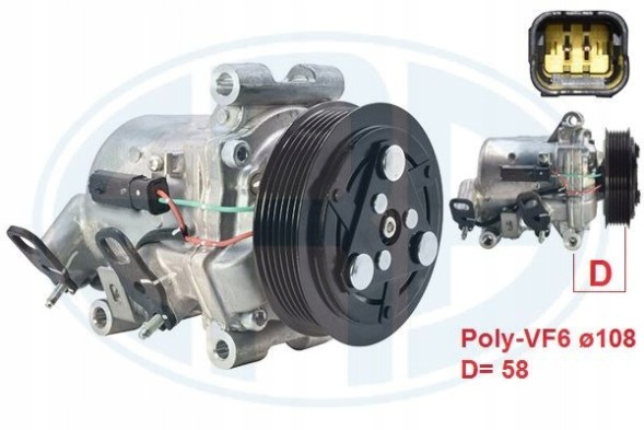 ERA 670108 Компресор кондиціонера для citroen opel peugeot toyota