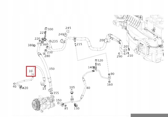 Mercedes-Benz OE A1778304501 Mercedes c118 w177 w247 провід кондиціонування повітря oe