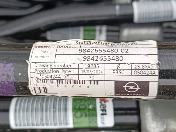 Peugeot OE Стабілізатор передній Peugeot 3008 II 9842655480