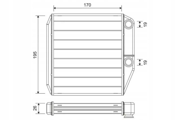 Valeo 811600 Обігрівач 811600 valeo fiat 500л