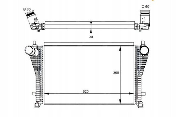 NRF 30291 Інтеркулер audi a3 12-/octavia 13-/golf 12- nrf