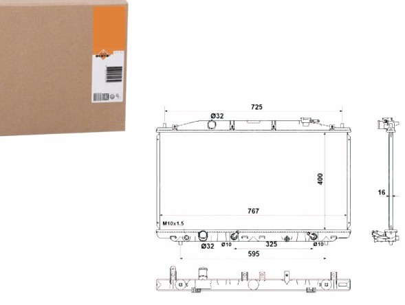 NRF NRF53971/RS2 Радіатор охолодження двигуна nrf 19010rl5r51 19010rl6r51 1000