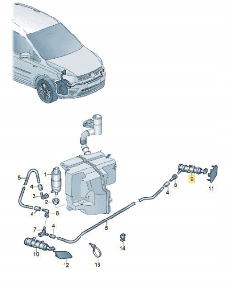 Vika 2K5955965A НАСАДКА ЛІВА ФАРА VW CADDY 2016-2020 2К5955965