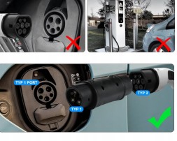 Xenius TYPE2 EU TO TYPE1 USA IP54 Адаптер для зарядки Xenius Тип 2 на Тип 1, 32A, 7.2kW, IP54 + ВАФЛІ СКАВА ЕЛІТЕС ДЕ ЛЮКС 20Г