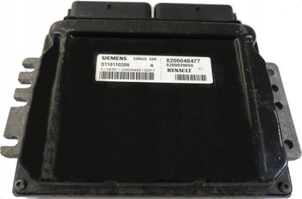 Renault OE S110110208A 8200046477CZYSTY БЛОК КЕРУВАННЯ ДВИГУНОМ ECU MEGANE S110110208A 8200046477 ЧИСТИЙ