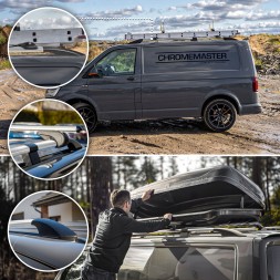 CHROMEMASTER OM-RR-D0030LG-001 Багажник на дах рейлінги для FORD TOURNEO CUSTOM 2012-2023 LONG | ДОВГИЙ