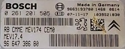 PSA 0261201505 9664738680 BEZ IMMO przygotowany w SDK Блок керування двигуном 0261201505 9664738680 MEV17.4 БЕЗ ІММОБІЛАЙЗЕРА