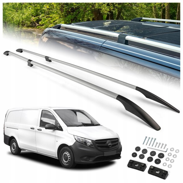 CHROMEMASTER OM-RR-D0011-001 Пороги (рейлінги) на дах для MERCEDES VITO III W447 2014- SHORT | КОРОТКИЙ (алюмінієві)