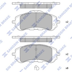 SP4210 SANGSIN Комплект гальмівних колодок дискові