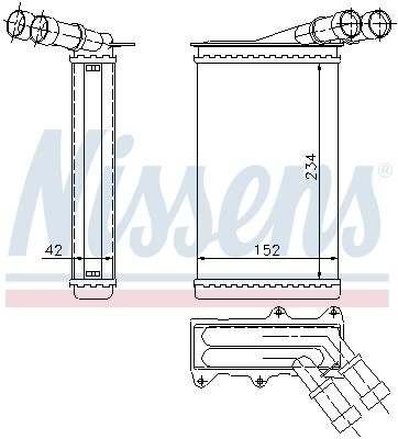 71156 NISSENS Радіатор системи опалення салона