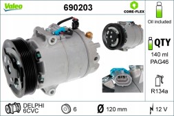 Valeo 690203 Компресор кондиціонера valeo 690203