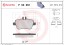 P50091 BREMBO Комплект гальмівних колодок з 4 шт дисків