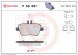 P50091 BREMBO Комплект гальмівних колодок з 4 шт дисків