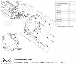 Китай F08HP-M5 Адаптер коробки передач BMW M50 M52 M54 S50 S52 S54 - BMW ZF 8HP / GS6-53DZ