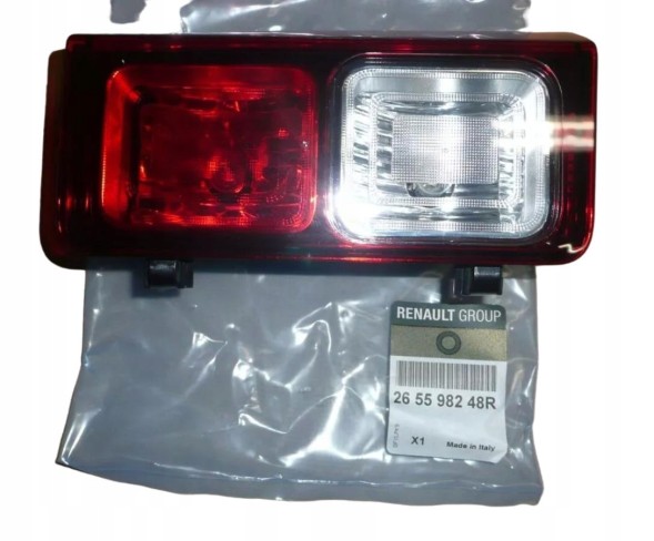 Renault OE 265598248R Lampa tylna lewa lewy tył cofania przeciwmgielna w zderzak do zderzaka narożnik narożnika Renault Trafic 3 III Opel Vivaro Fiat Talento Ліхтар задній лівий нижній Renault Trafic III 265598248R Original OE