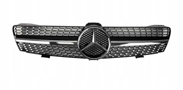 PELOPTICAR A219028 ГРИЛЬ АТРАПА DIAMOND MERCEDES CLS W219 C219 03-08 ЧОРНИЙ + ХРОМ