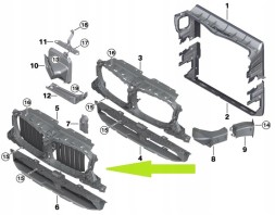 Китай BMV51137497227 ВПУСКНИЙ ГРИЛЬ РЕШІТКА ШТОРА ЖАЛЮЗІ МОТОРЧИК BMW X3 G01 X4 G02 51137497227