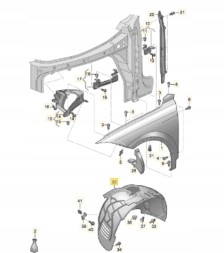 Volkswagen OE OE VW 760805912D НАДКОЛЕСО ПРАВЕ ПЕРЕДНЄ VW TOUAREG 76