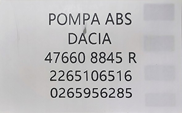 Renault OE 476608845R PAWELAUTOCZESCI НОВИЙ ОРИГІНАЛЬНИЙ НАСОС ABS DACIA / RENAULT - 476608845R