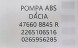 Renault OE 476608845R PAWELAUTOCZESCI НОВИЙ ОРИГІНАЛЬНИЙ НАСОС ABS DACIA / RENAULT - 476608845R