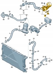 Volkswagen OE 059121737AR Клапан регулювання охолодження 3.0 tdi 059121737ар
