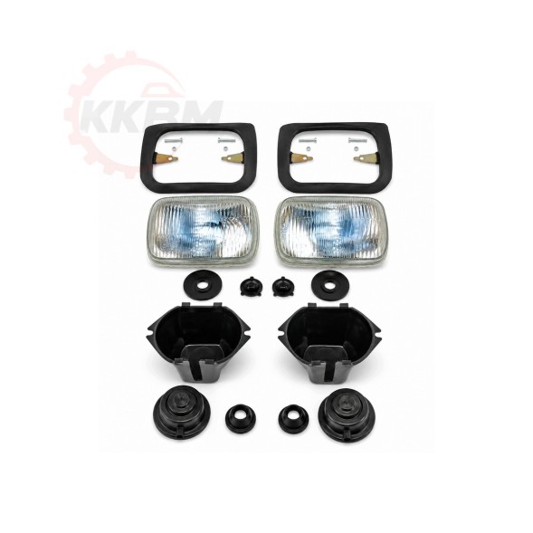 OEM 1260761/kkbm_pl Фари Fiat 126p H4 з захисними кільцями та антикрадіжним кріпленням KKBM