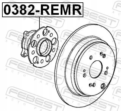 Febest 0382-REMR Задня маточина колеса 0382-remr febest acura honda cr-v