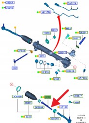 Ford OE РУЧКА КЕРМА FORD RANGER MK5 2011- OEM 1775547 _ AB31-3280-AB