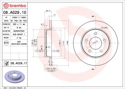 08 A029 10 BREMBO Диск гальмівний