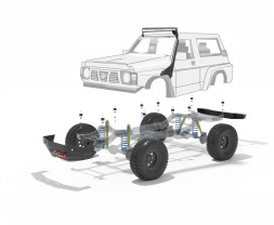Китай 590/19 Nissan Patrol GR Y60 3D Body Lift + 75 мм