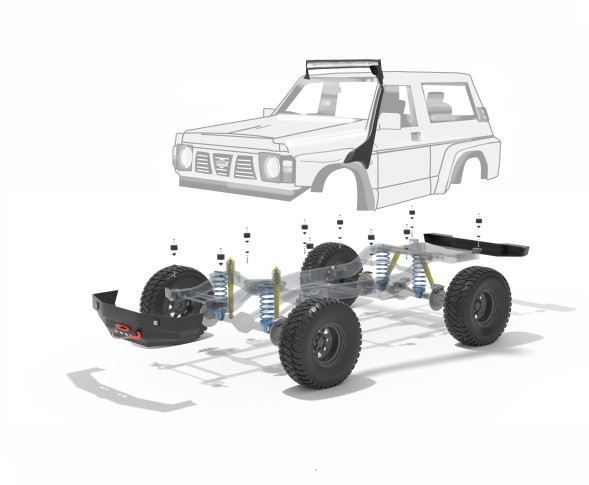 Китай 590/19 Nissan Patrol GR Y60 3D Body Lift + 75 мм