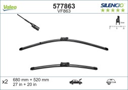 577863 VALEO Комплект стеклоочистителей
