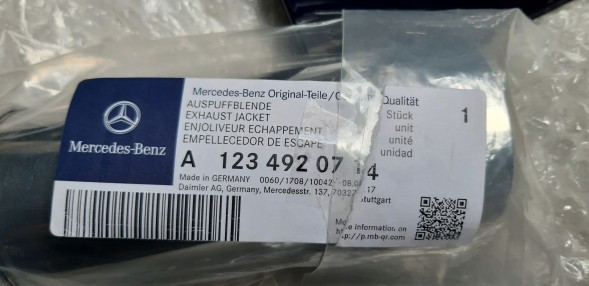 Mercedes-Benz OE A1234920714 MERCEDES W107 W114 W115 W116 W123 НАКОНЕЧНИК ВИХЛОПУ