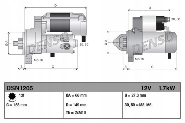 Denso DSN1205 Стартер denso dsn1205