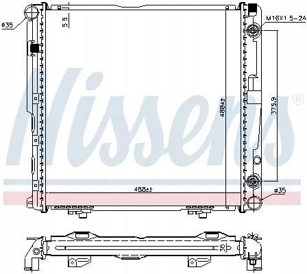 Nissens 62751A Охолоджувач води 62751а nissens mercedes